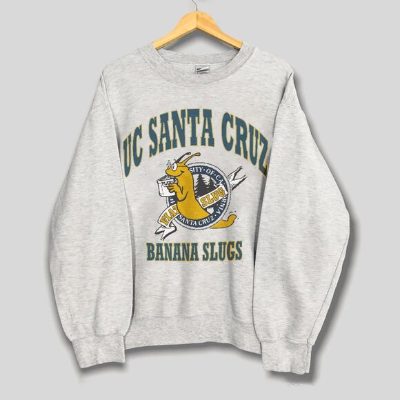 Vintage 90s University of California Santa Cruz Slugs UC Santa Cruz Sweatshirt - Picture 1 of 2
